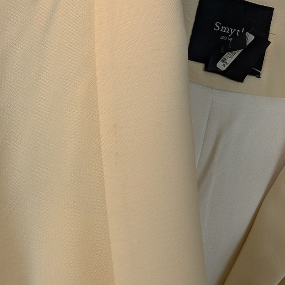 Smythe cream wool blazer size 6 VGUC (minor stains) - Picture 9 of 16